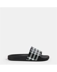 Burberry - Furley Check Slides - Lyst