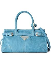 Prada - Bonnie Medium Suede Handbag - Lyst