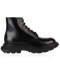chunky sole leather boots men