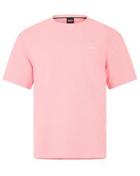 BOSS - Bodywear Waffle T-Shirt With Structured Design - Lyst
