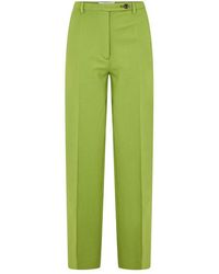 Miu Miu - High Rise Wide Leg Trousers - Lyst