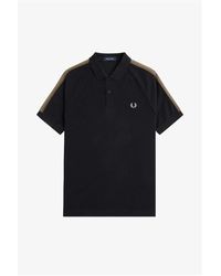 Fred Perry - M7728 Honeycomb Taped Polo Shirt M - Lyst