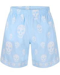 McQueen - Alex Classic Skull Swim Shorts - Lyst