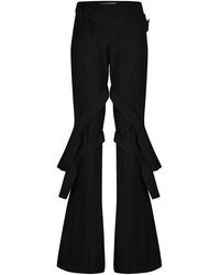 Ambush - Strap-detail Flared Trousers - Lyst