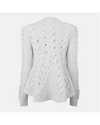McQueen - Alex Cable Knit Crew Neck Jumper - Lyst