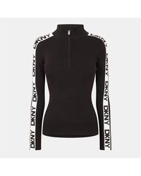 DKNY - Tape Knitted Top - Lyst