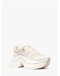 MICHAEL Michael Kors - Mk Arla Leather And Suede Trainer - Lyst
