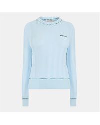 McQueen - Alex Log Knitted Crew Neck Jumper - Lyst