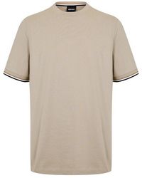 BOSS - Striped Cuff T-shirt - Lyst