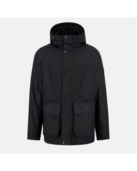 Barbour - Oakdale Hooded Long Sleeve 4 Pockets Full Zip Wax Jacket - Lyst