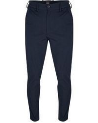 BOSS - Kane Zipped Straight Leg Trousers - Lyst