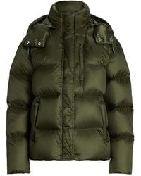 Polo Ralph Lauren - Carly Water-Repellent Quilted Duck Down Wind Resistant Detachable Hood Short Puffer Jacket - Lyst