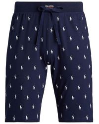 Polo Ralph Lauren - All Over Pony Cotton Jersey Jogger Shorts - Lyst