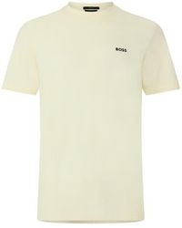 BOSS - T-Shirt With Logo Design Stretch Cotton - Lyst