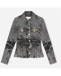 Ganni - Fitted Denim Jacket - Lyst