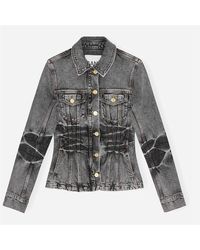 Ganni - Fitted Denim Jacket - Lyst