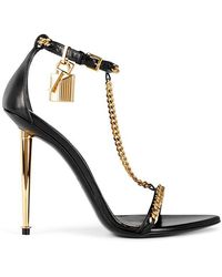 Tom Ford - Naked 105 Leather Chain Point-toe Ankle-strap Sandals - Lyst