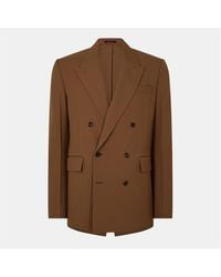Gucci - Twill Double-Breasted Long Sleeve Blazer - Lyst