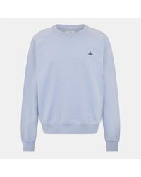 Vivienne Westwood - Logo Cotton Orb Crew Neck Sweatshirt - Lyst