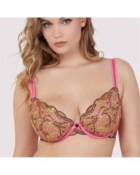 Playful Promises - Spank Me & Nude Embroidery Plunge Bra - Lyst