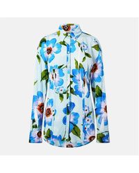 Acne Studios - Suri Long Sleeve Patterned Relaxed Fit Shirt - Lyst