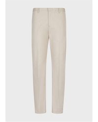 Emporio Armani - Straight Leg Trousers - Lyst