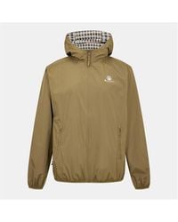 Aquascutum - Reversible Check Hooded Long Sleeve Rain Anorak - Lyst
