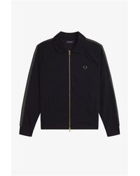 Fred Perry - Side Tape Zip-Through Ribbed Tracksuit Top - Lyst