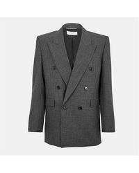 Saint Laurent - Double-Breasted Blazer - Lyst
