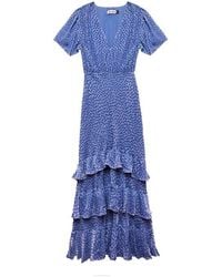RIXO London - Gilly Silk-velvet Midi Dress - Lyst