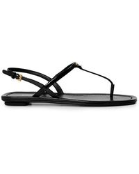 Prada - Toe Post Flat Sandals - Lyst
