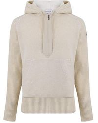 Moncler - Quarter-Zip Hooded Sweatshirt - Lyst