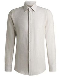 BOSS - H Hank Kent Long Sleeve Oxford Shirt - Lyst