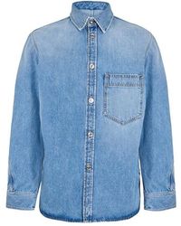 Givenchy - Giv Denim Overshirt - Lyst