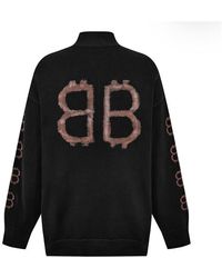 Balenciaga - Crypto Bb-Print Hoodie - Lyst