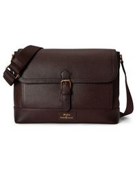 Polo Ralph Lauren - Pebbled Leather Messenger Bag - Lyst