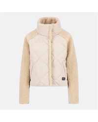 Barbour - Osaka Quilted Funnel Neck Long Sleeve Sherpa Jacket - Lyst