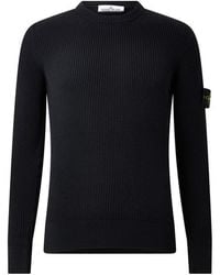 Stone Island - Stone Rib Knit Crew Sn64 - Lyst