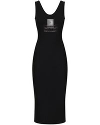 Dolce & Gabbana - Dg Vib3 Sleeveless Stretch Jersey Midi Dress - Lyst