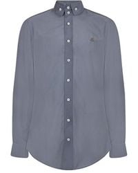 Vivienne Westwood - Logo Cotton Krall Long Sleeved Shirt - Lyst