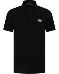 Dolce & Gabbana - And Cotton Piqué Polo Shirt - Lyst