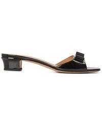 Ferragamo - Vanilla Block Heel Court Shoes - Lyst