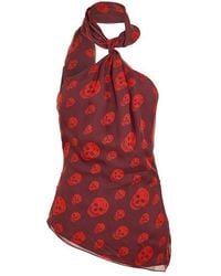 McQueen - Alex Skull Scarf Woven Cami Vest - Lyst