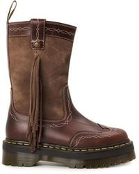 Dr. Martens - Fringe Mid Pull Up Knee High Boot - Lyst