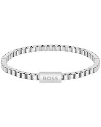 BOSS - Gents Chain For Him Stainless Steel Bracelet - Lyst