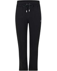 Off-White c/o Virgil Abloh - Outline Diagonal Cotton Open Hem Fleece Joggers - Lyst