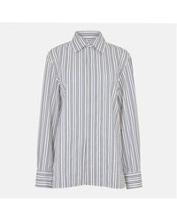 Marine Serre - Stripe Long-Sleeve Patterned Shirt - Lyst