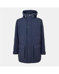 BOSS - H-Detoni Hooded Long Sleeve Button Parka - Lyst
