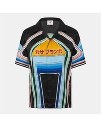 CASABLANCA - Graphic Mountain Short Sleeve Shirt - Lyst