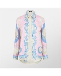 Versace - Cameo Silk Shirt - Lyst